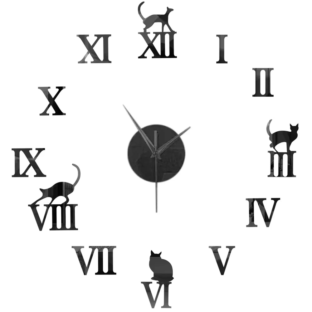 Large Wall Clock Quartz Needle 3D DIY 27" 37" or 47" Wall Clock    Home Decor Supply | Online Retail | ShoreShopper.com