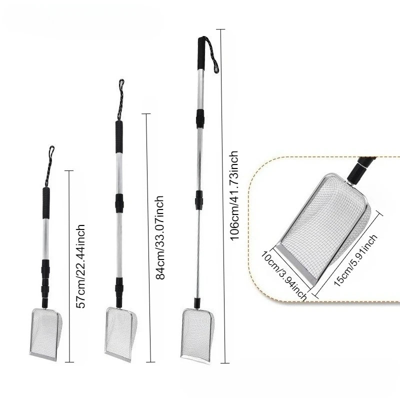 Beach Toy Set, Equipped with 2 Adjustable Stainless Steel Beach Shovels, Hourglass, Shell Collector, Long Handle Telescopic    Your Coastal Marketplace | Shoreshopper.com