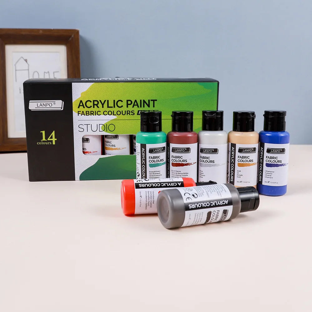 14-color /60ml paint set, beginner's art supplies for painting and doodling, paint palette, brush combination    Home Decor Supply | Online Retail | ShoreShopper.com