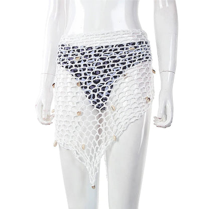 Women Beach Weave Hand Crochet Wrap Shawls Sexy Bikini Cover Up Sunscreen Nets Skirt Mesh Tunic Pareo Beachwear hot    Your Coastal Marketplace | Shoreshopper.com