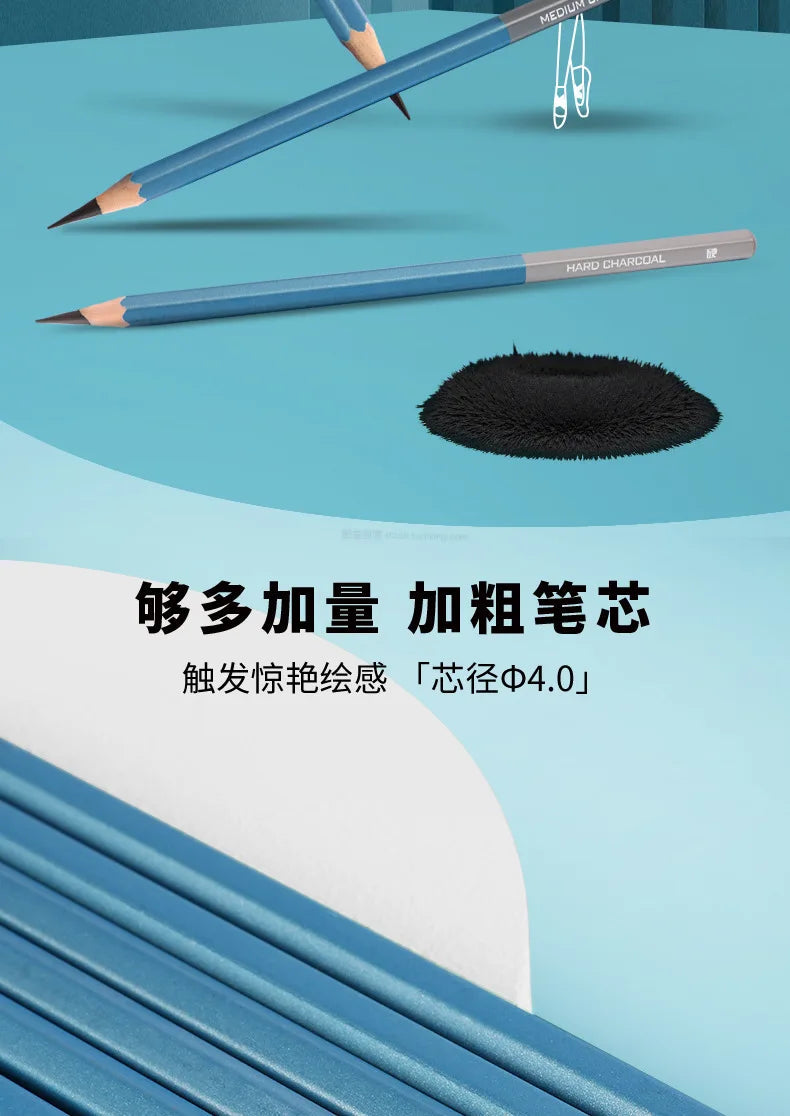 Master Specialized Sketch Charcoal,Hard, Neutral, Soft Refills,Drawing Pencils,Art Student Fine Arts Supplies 12 pcs Box TB-01    Home Decor Supply | Online Retail | ShoreShopper.com
