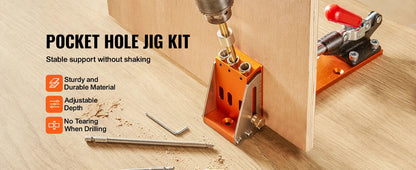 SucceBuy 30 Pcs Pocket Hole Jig Kit Adjustable & Easy to Use Pocket Hole Jig System with Step Drills Wrenches Drill Stop Rings    Home Decor Supply | Online Retail | ShoreShopper.com