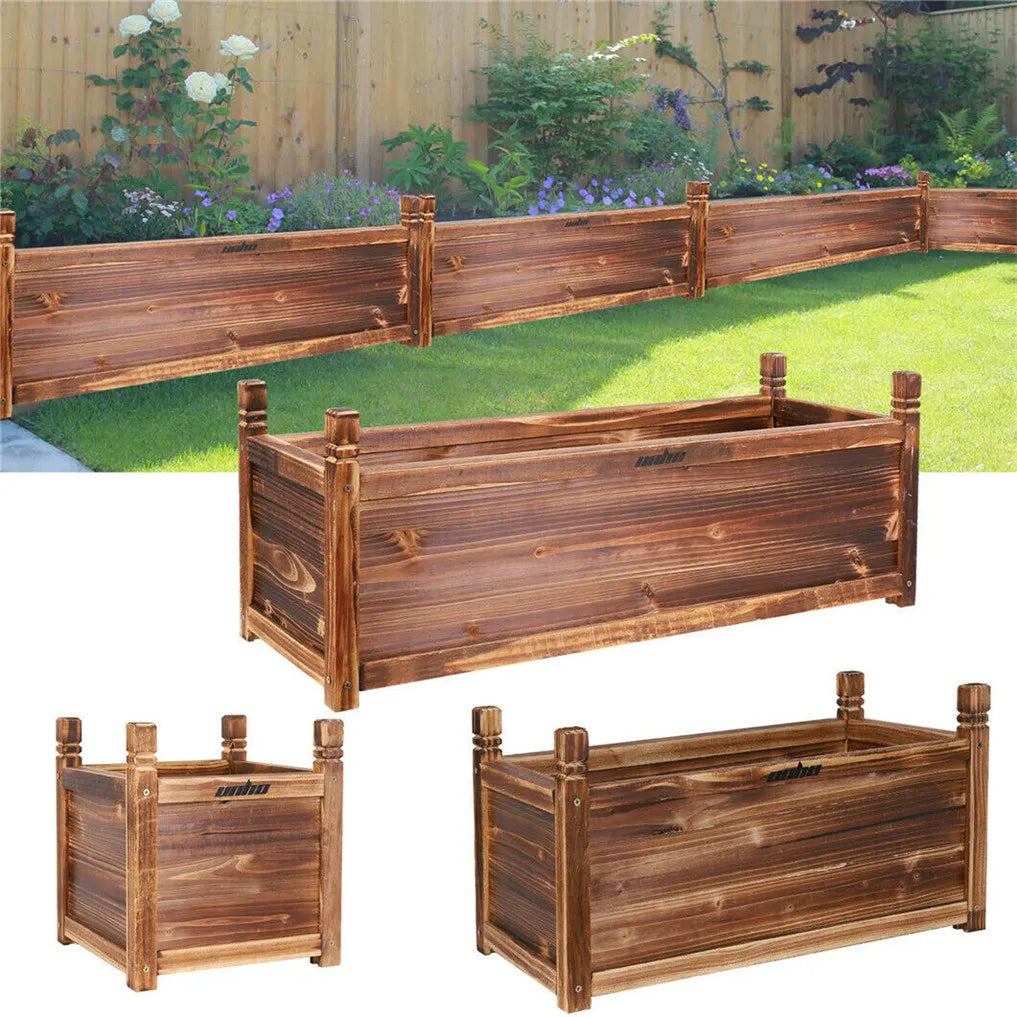 Wooden Raised Flower Bed Indoor Outdoor Vegetable Herb Planter Pot Garden Bed Flower Display    Home Decor Supply | Online Retail | ShoreShopper.com