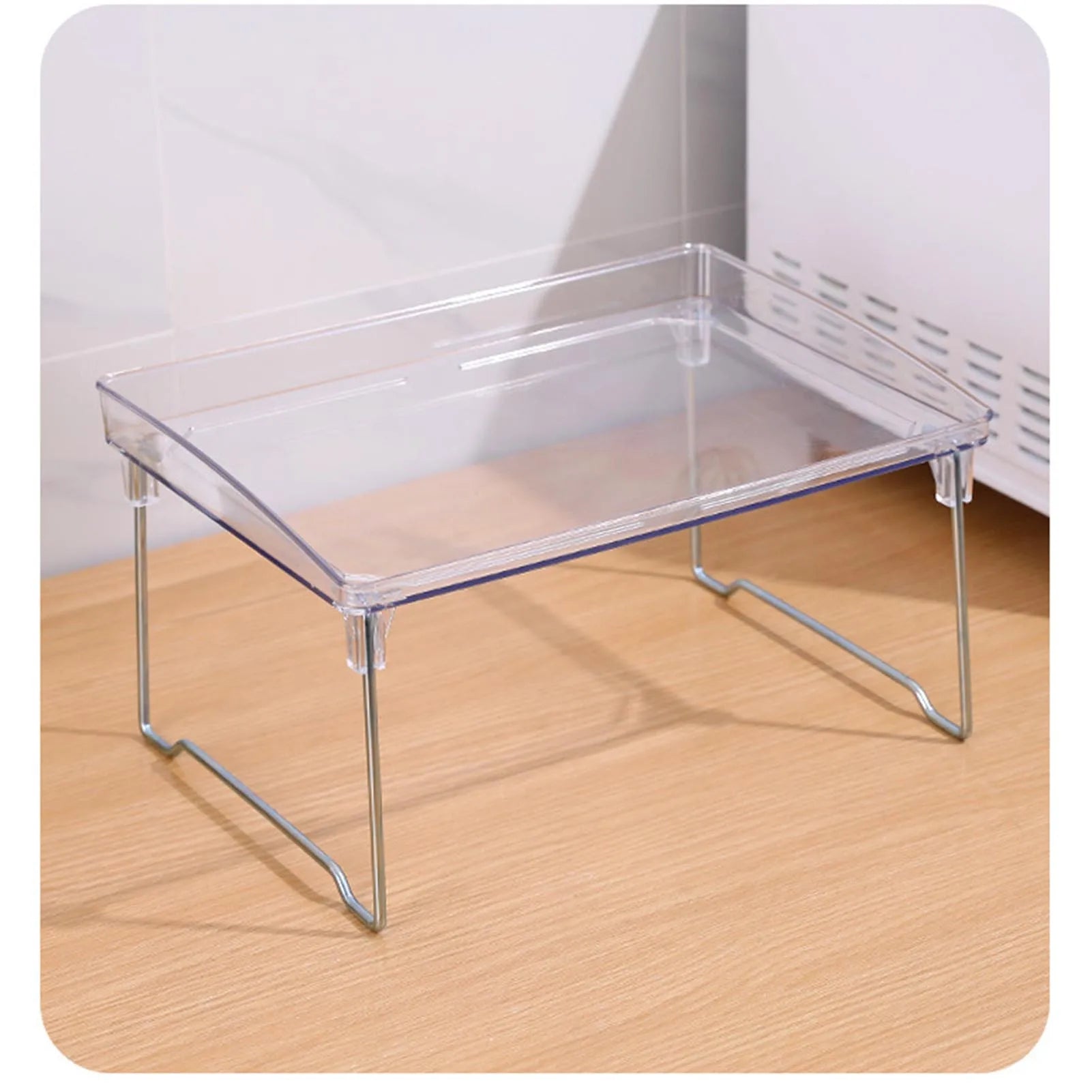 Foldable Desktop Storage Shelf Easy To Assemble  Multifunction Large Space Stackable Space Saving Stylish for Bathroom    Home Decor Supply | Online Retail | ShoreShopper.com