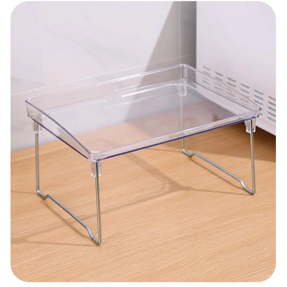 Foldable Desktop Storage Shelf Easy To Assemble  Multifunction Large Space Stackable Space Saving Stylish for Bathroom    Home Decor Supply | Online Retail | ShoreShopper.com