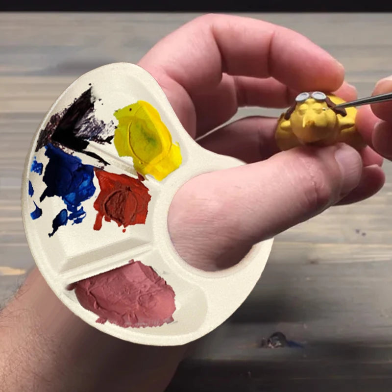 Ergonomic Thumb Palette Petite Paint Palette Smooth Surface for Artists Outdoor Painting Home Crafts School Art Classes    Home Decor Supply | Online Retail | ShoreShopper.com