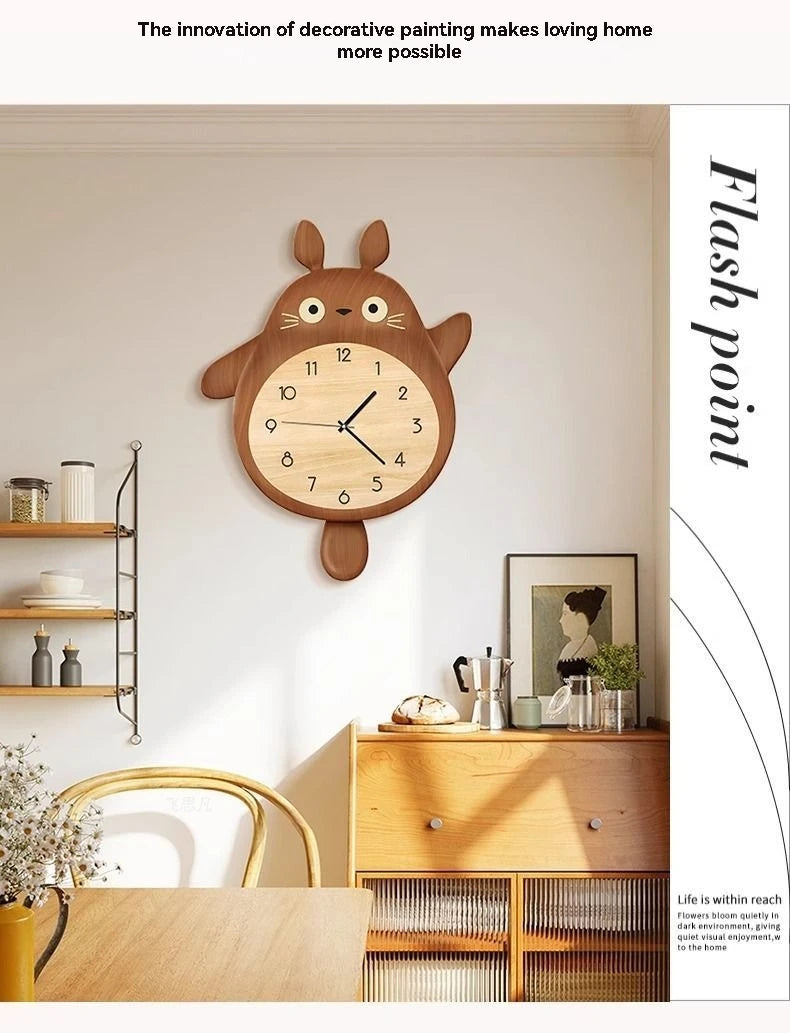 Cartoon Cat Design Wall Clock Wooden Sway Hanging Clock Decorative Painting For Restaurant Home Decor Gift    Home Decor Supply | Online Retail | ShoreShopper.com