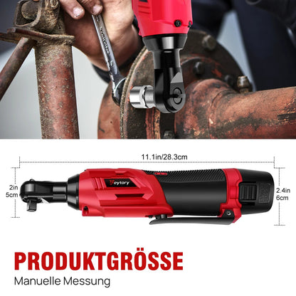12V High-Torque 90°Cordless Electric Ratchet Wrench Set 3/8'' Angle Wrench with 2Durable 1500mAh Lithium-Ion Batteries,7 Sockets    Home Decor Supply | Online Retail | ShoreShopper.com