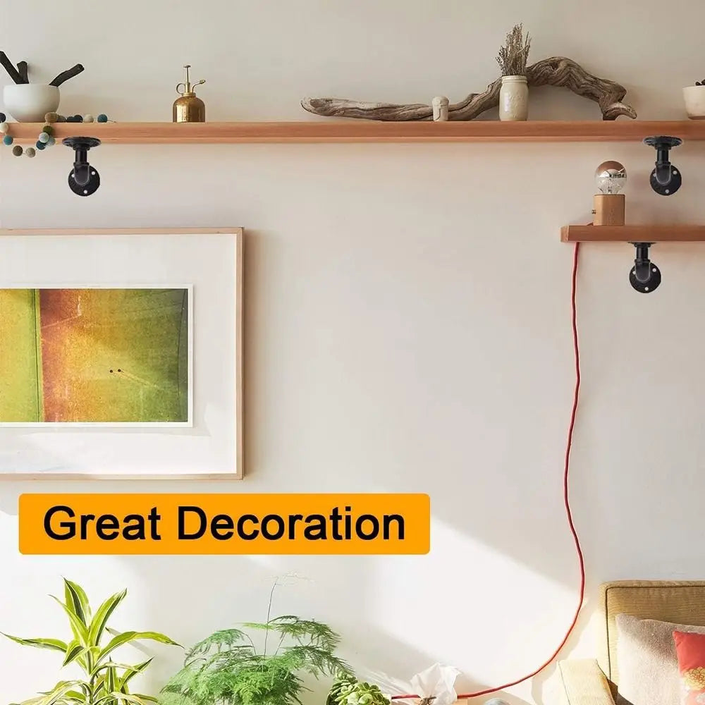 Replacement Heavy Duty Floating Shelf Brackets Black Coated Metal Cast Iron Shelves Brackets Wall Mount Wall Shelf Support    Home Decor Supply | Online Retail | ShoreShopper.com