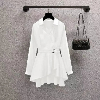 Women Blouses Summer Shirts 2025 New Short Spring High Waist Long Sleeve Shirt Casual Elegant Work Slim Fit White Black Y2k Top    Your Coastal Marketplace | Shoreshopper.com