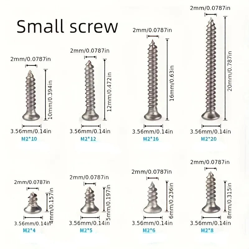 400pcs Self Tapping Wood Screws Set M2 Phillips Flat Head Sheet Metal Screw Self Tapping Screws Assortment Kit    Home Decor Supply | Online Retail | ShoreShopper.com