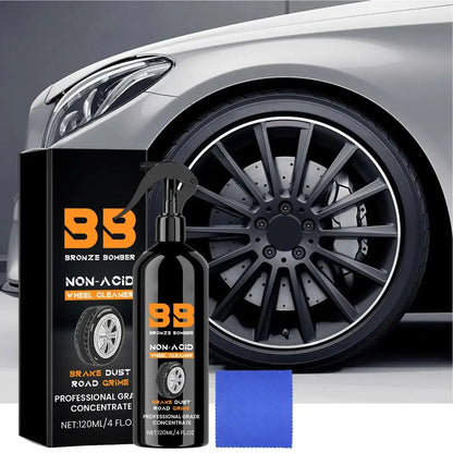 Tire Cleaner and Shine 120ml Mild Tire Protectant for Car Long-Lasting Tire Maintenance Supplies with Cloth for Car Vehicle - ShoreCo.Shop