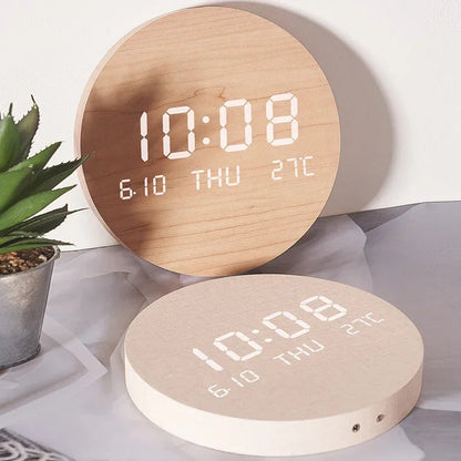 LED Digital Wall Clock Temperature Date Time Multi-function Display Living Room Home Bedroom Silent Clock Fashion Wall Clock    Home Decor Supply | Online Retail | ShoreShopper.com