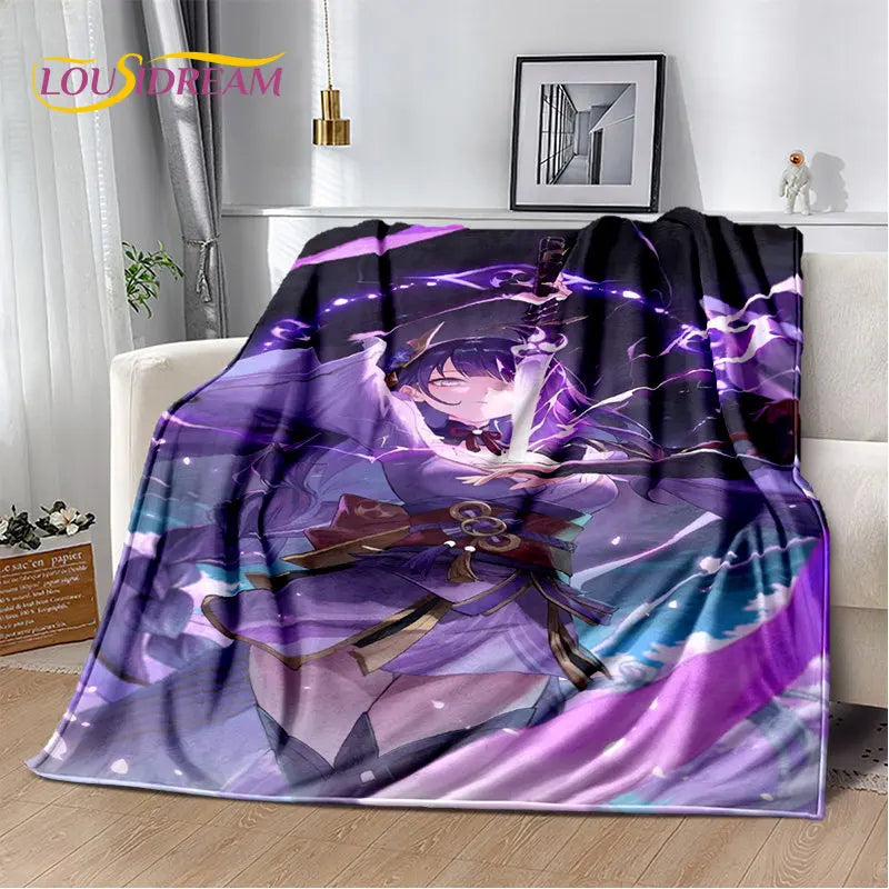 Genshin Impact Cartoon Game Soft Plush Blanket,Flannel Blanket Throw Blanket for Living Room Bedroom Bed Sofa Picnic Cover Kids    Your Coastal Marketplace | Shoreshopper.com