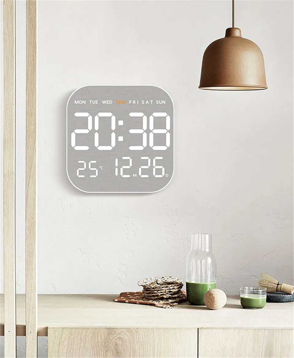 Mirror Brushed Finish Wall Clock Premium Modern Home Wall Clock    Home Decor Supply | Online Retail | ShoreShopper.com