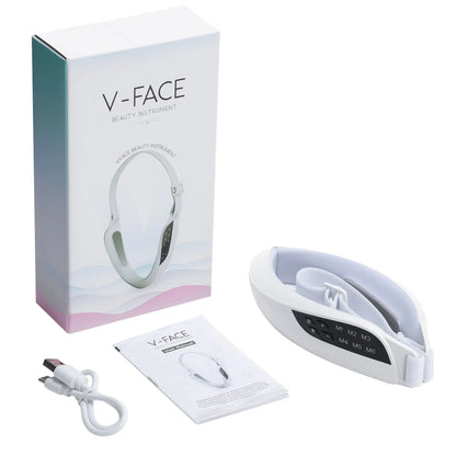 Electric V Face Lifting Beauty Device 6 Modes 8 Levels EMS Micro-current Firming Facial Massager Double Chin Removal Skin Care - ShoreCo.Shop