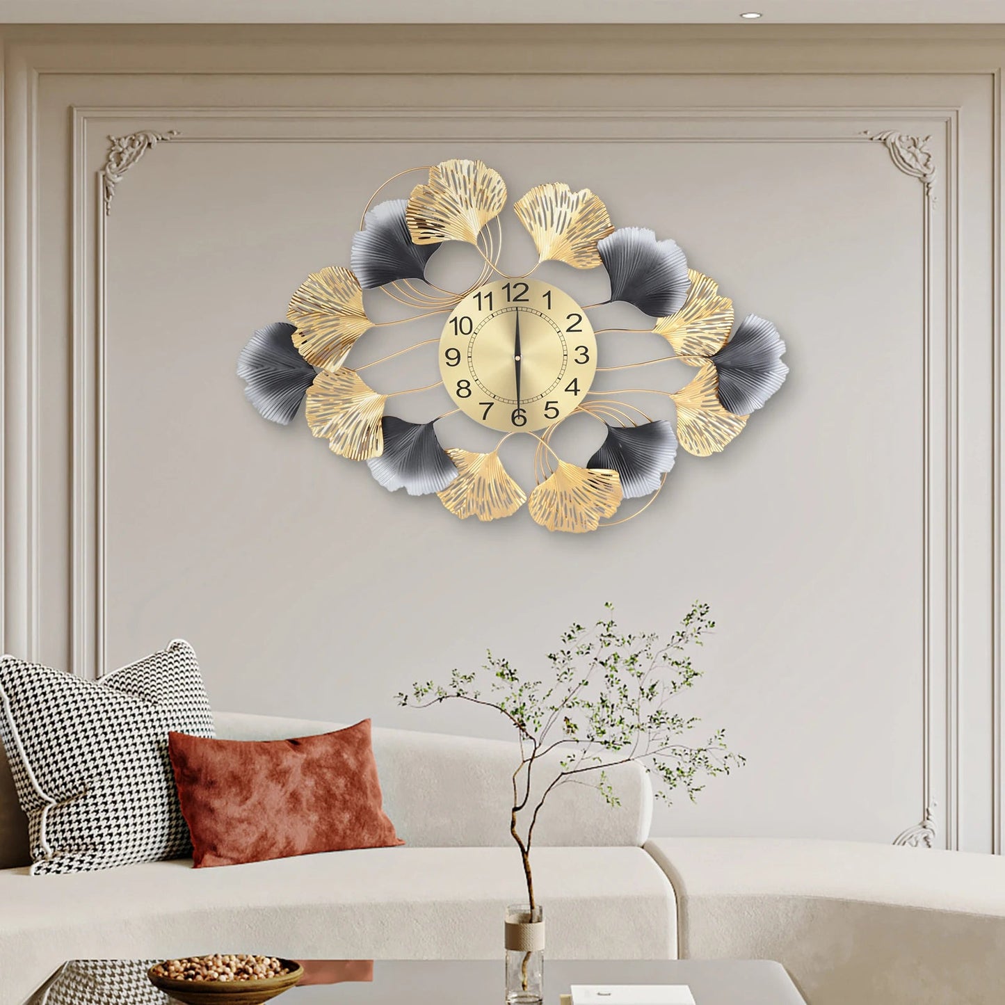 Background Art Display Design Round Gold Clock 8"    Home Decor Supply | Online Retail | ShoreShopper.com
