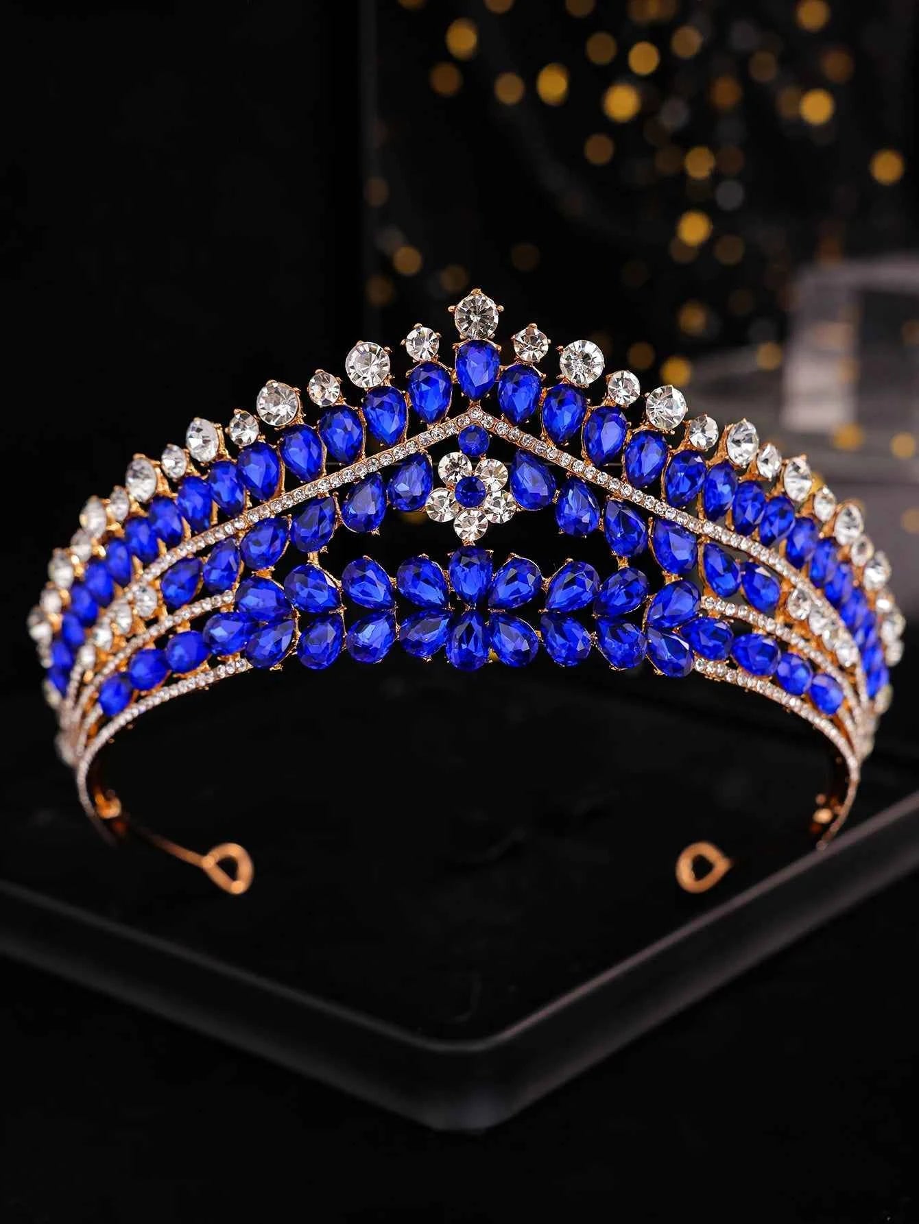 Bridal Headwear Diamond Crown Wedding Banquet Accessories Headwear Luxury and Elegant Crown