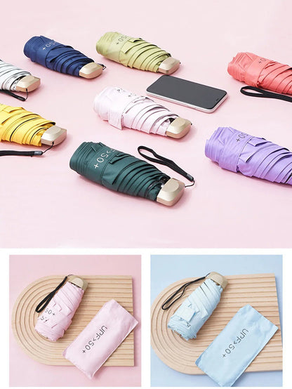 Outdoor Mini Sun Umbrella UV Protection Ultralight Folding Five-fold Umbrella Sunshade Umbrella    Your Coastal Marketplace | Shoreshopper.com