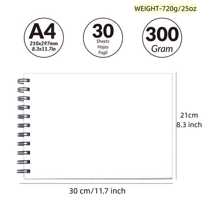 A4 30 Pages Paper Watercolor Book Hand-painted painting Book Fine Lines Water-Solube Color Art Supplies    Home Decor Supply | Online Retail | ShoreShopper.com