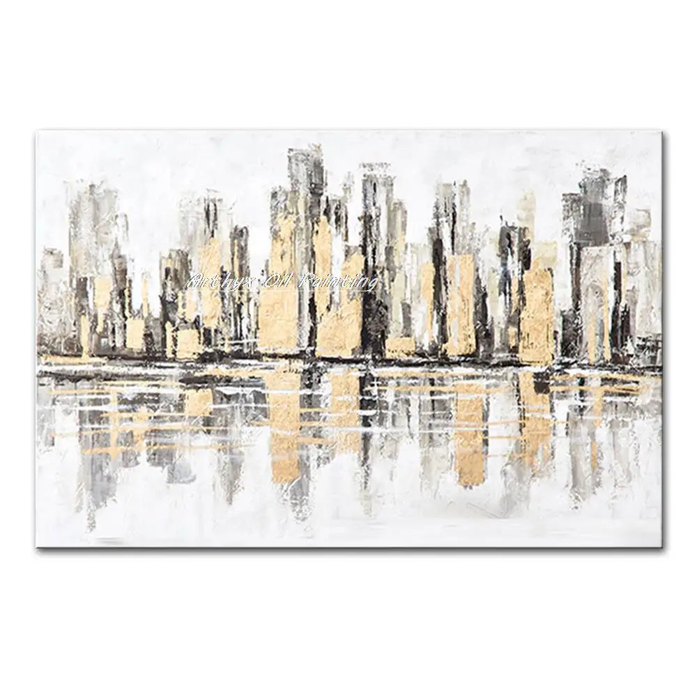 Arthyx,Handpainted Texture Abstract Golden Oil Paintings,Modern Canvas Art Large Wall Pictures Living Room Decor Home Decoration    Home Decor Supply | Online Retail | ShoreShopper.com