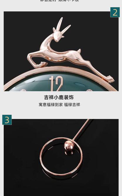 13 Inch Auspicious Deer Wall Clock Nordic Brief Design Living Room Decoration Kitchen Mute Clocks Art Wall Watch Home Decor NEW    Home Decor Supply | Online Retail | ShoreShopper.com