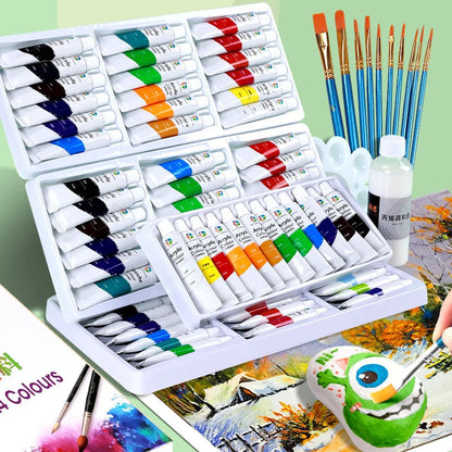Acrylic Pigment 12/18/24/36 Colors 12ml Set Children's Painting And Oil Painting Beginners Non-Toxic Quick Drying Art Supplies    Home Decor Supply | Online Retail | ShoreShopper.com