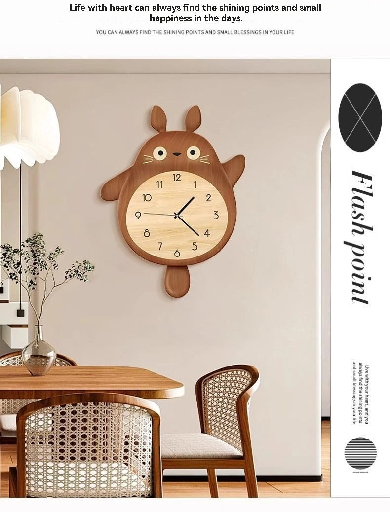 Cartoon Cat Design Wall Clock Wooden Sway Hanging Clock Decorative Painting For Restaurant Home Decor Gift    Home Decor Supply | Online Retail | ShoreShopper.com