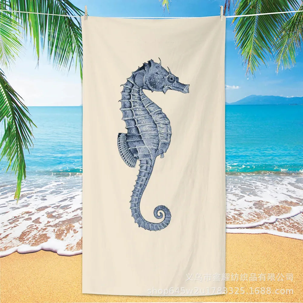 Beach Turtle Animal Printed Beach Towel, Quick Drying Absorbent Beach Towel Outdoor Sports Swimming Beach Towel Face Towel Towel    Your Coastal Marketplace | Shoreshopper.com