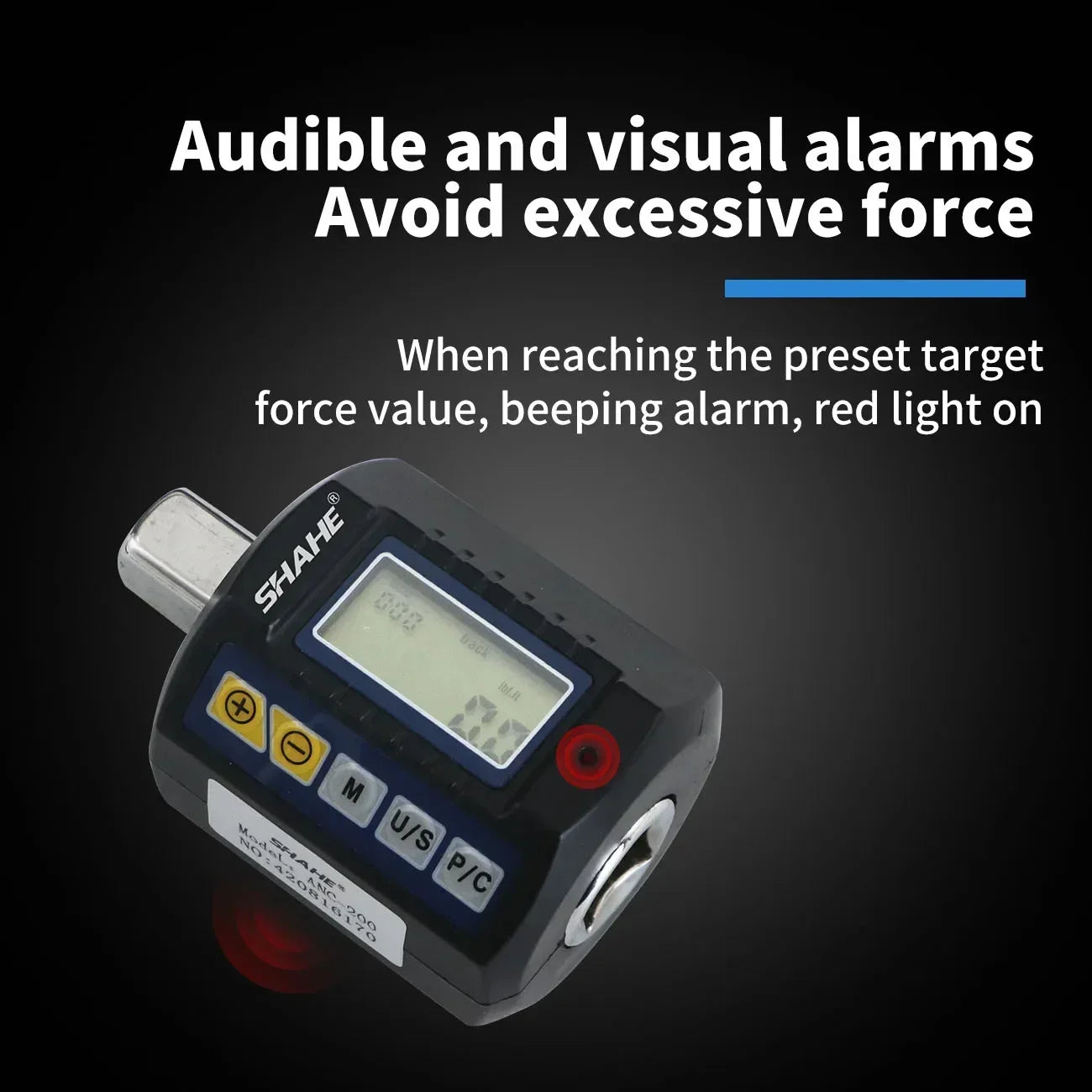 SHAHE High Precision Mini Torque Adapter Square Drive 1/2''1/4'' 3/8'' Digital Torque Wrench Electronic Digital Torque Meter - ShoreCo.Shop