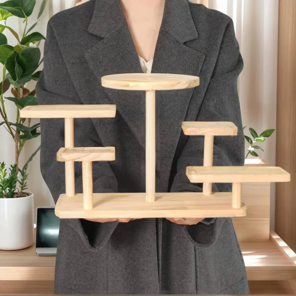 Wooden Standing Shelves Stacked Display Shelves Jewellery Eyeglasses File Organiser For Jewellery Succulents Home Decoration    Home Decor Supply | Online Retail | ShoreShopper.com