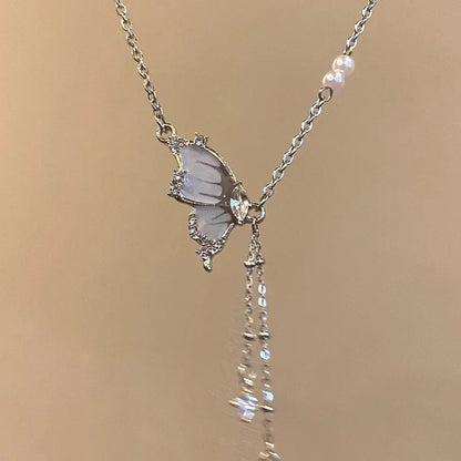Fashion Fairy Pink Crystal Bow Knot Pendant Necklaces Y2K Girls Sweet Rhinestone Heart Clavicle Chain Women Jewelry Gifts    Home Decor Supply | Online Retail | ShoreShopper.com