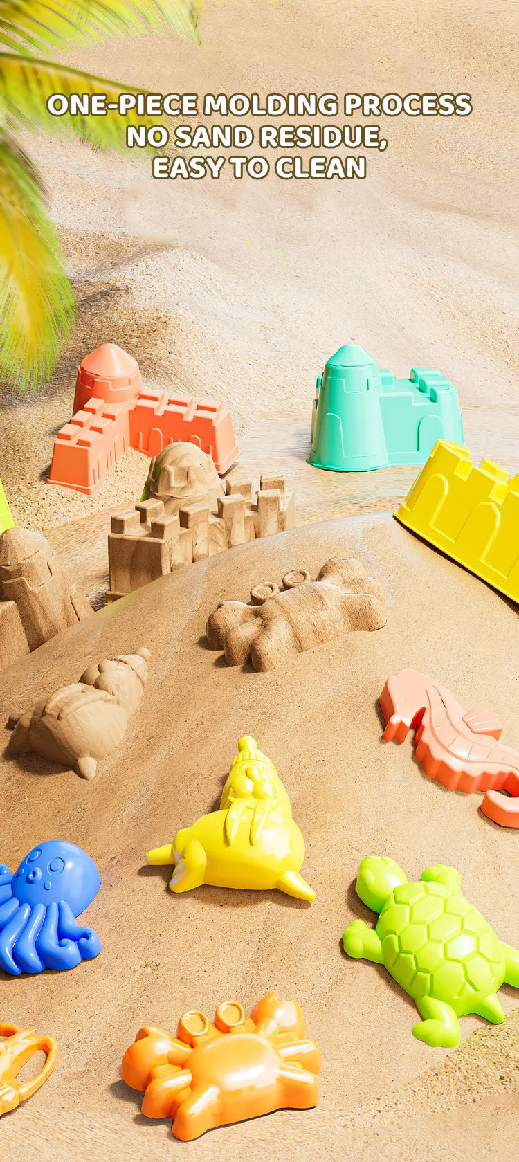 Beach Toys for Kids Sand Toys 31pieces Set Sand Bucket Shovel Rake Toys for Beach Sea Animal Molds Travel Sandbox Toys for Toddl    Your Coastal Marketplace | Shoreshopper.com