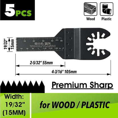 Oscillating Saw Blades Kit，Multitool Blades - Compatible with Milwaukee Dewalt  Worx Skil AEG Ryobi - ShoreCo.Shop