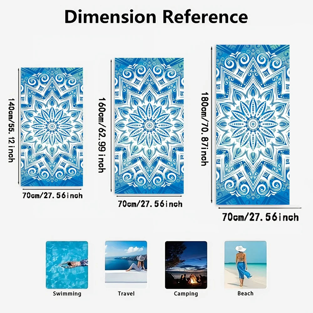 Beach Bliss: Exquisite Black and White Mandala Beach Towel Suitable for towels, bath towels, beach towels    Your Coastal Marketplace | Shoreshopper.com