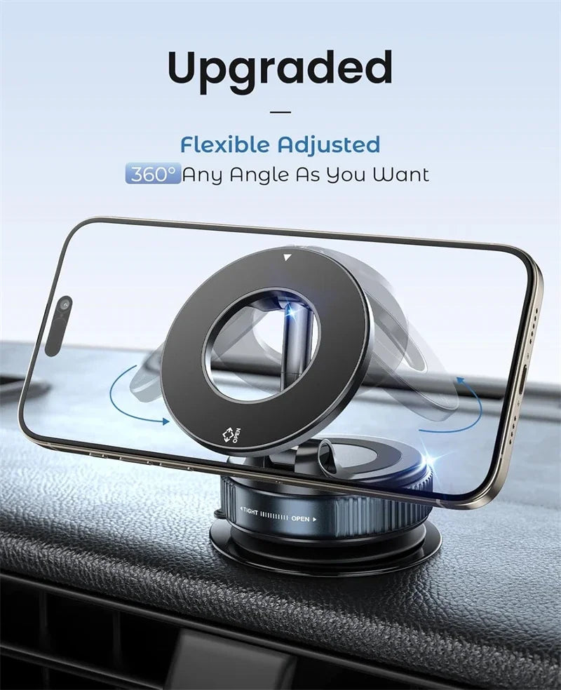 Car Mount Electric Vacuum Magnetic Holder Foldable Strong Suction Stand For Cell Phone For iphone 12 13 14 15 16 Live Streaming    Home Decor Supply | Online Retail | ShoreShopper.com