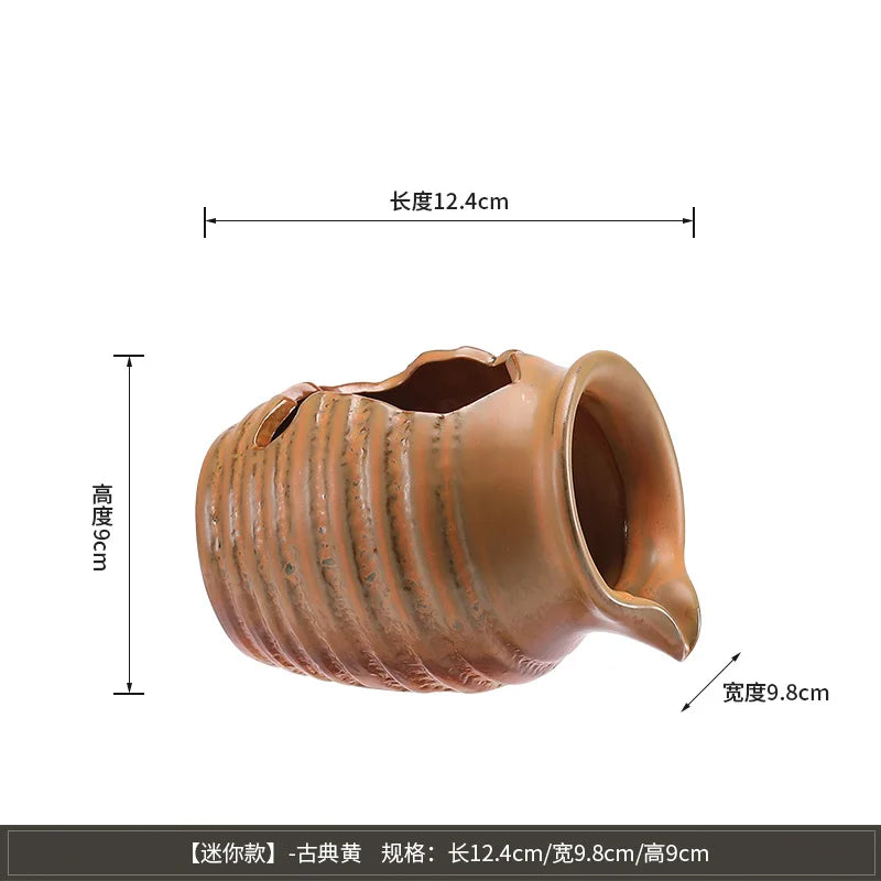 Ceramic Waterfall Jug - Circulating Clay Pot Fountain for Garden, Fish Tank & Courtyard Decor | Handmade Rustic Water Feature    Home Decor Supply | Online Retail | ShoreShopper.com