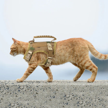 Tactical Cat Harness Adjustable Puppy Vest For Military Small Dogs Harnesses withControl Handle Walking Training Cat Accessories    Home Decor Supply | Online Retail | ShoreShopper.com