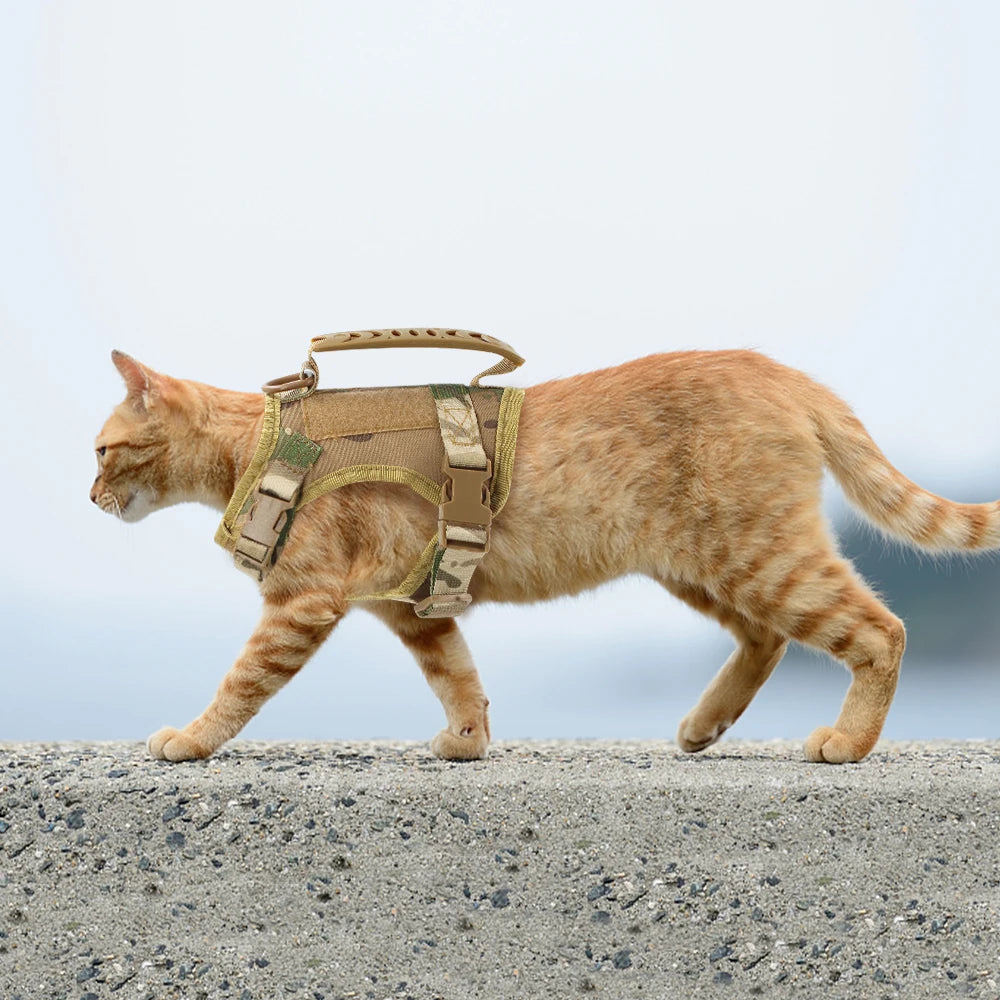 Tactical Cat Harness Adjustable Puppy Vest For Military Small Dogs Harnesses withControl Handle Walking Training Cat Accessories    Home Decor Supply | Online Retail | ShoreShopper.com