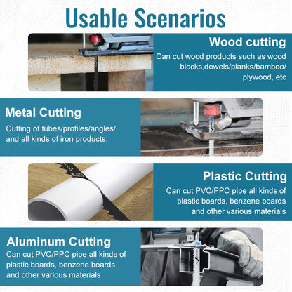 Jigsaw Blades Set T-Shank Jig Saw Blades for Wood Plastic and Metal Cutting Compatible as Bosch/DEWALT/RYOBI/One+/Makita - ShoreCo.Shop