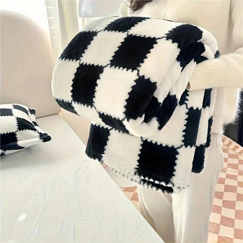 1pcs Shu Cotton Velvet Blanket Sheets Plush Double Sided Summer Air Conditioning Throw Blanket Office Blanket