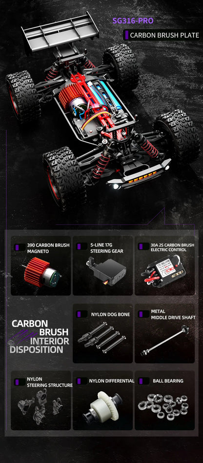 ZLL SG116 MAX 1:16 High Speed Drift Racing Car 80KM/H 4WD Off-Road Drift Remote Control Car SG316 Max Brushless Motor RC Car    Home Decor Supply | Online Retail | ShoreShopper.com