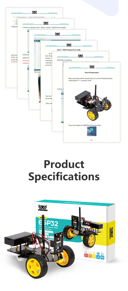ESP32 Smart Robot Car Kit  Remote Control Car for Arduino Programming Project STEM Education Science Coding Kit - ShoreCo.Shop