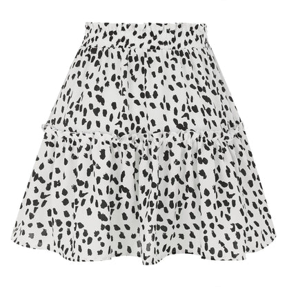 Skirts For Women Knee Length Women'S Summer Cute High Waist Ruffle Skirt Print Swing Beach Mini Skirt Ropas De Mujeres - ShoreCo.Shop
