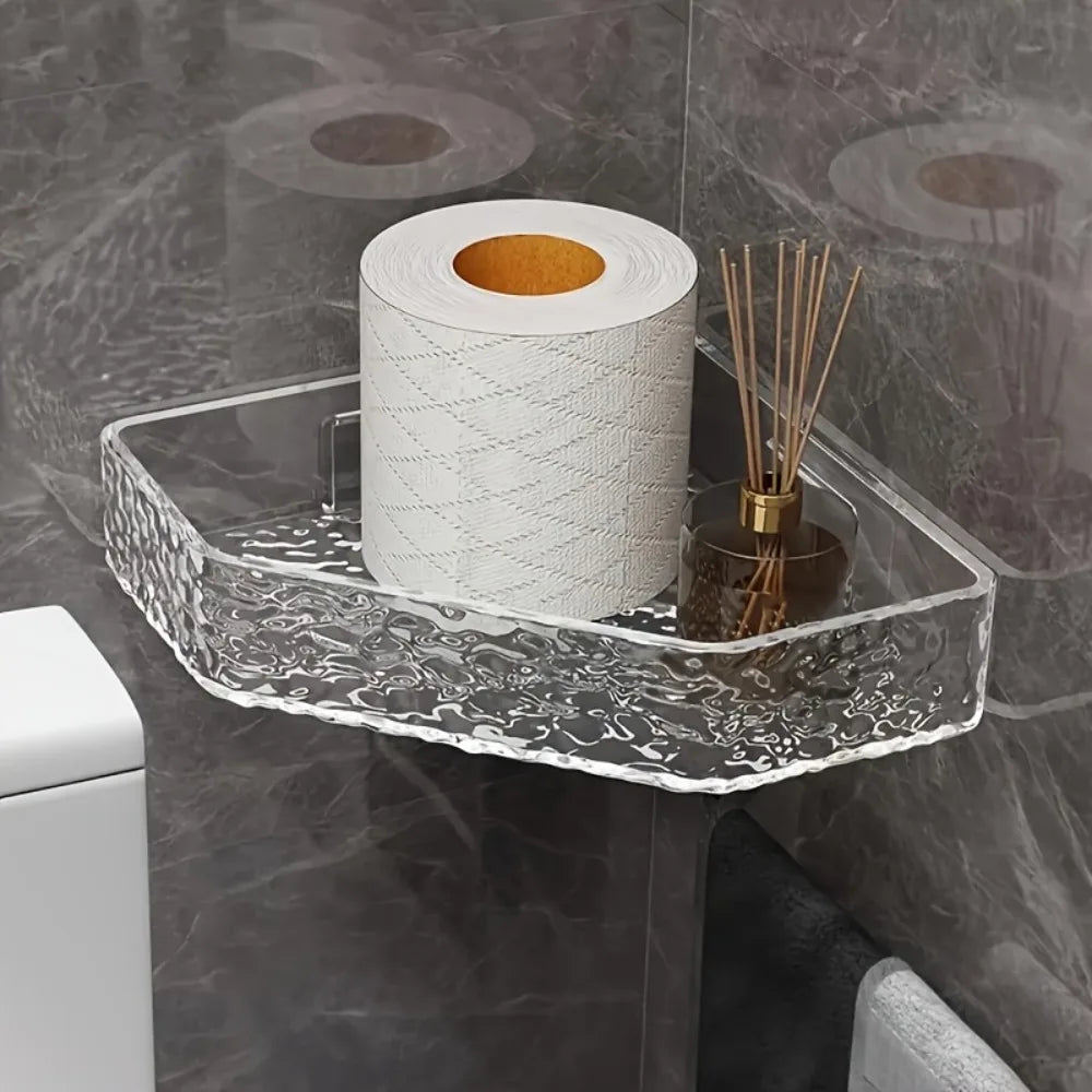 Wall Mount Corner Shelf Glacier Design Clear Bathroom Shelf for Shampoo Soap Storage Organizer Shower Caddy Bathroom Accessories    Home Decor Supply | Online Retail | ShoreShopper.com