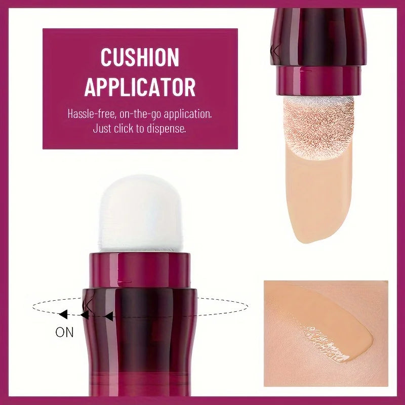 New Sponge Head Concealer for Dark Circles Freckles Acne Pigmentation and Blemishes Long Lasting Moisturizing Liquid Foundation - ShoreCo.Shop