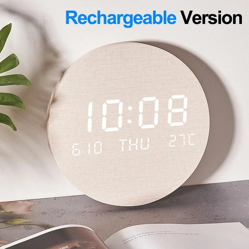 LED Digital Wall Clock Temperature Date Time Multi-function Display Living Room Home Bedroom Silent Clock Fashion Wall Clock    Home Decor Supply | Online Retail | ShoreShopper.com