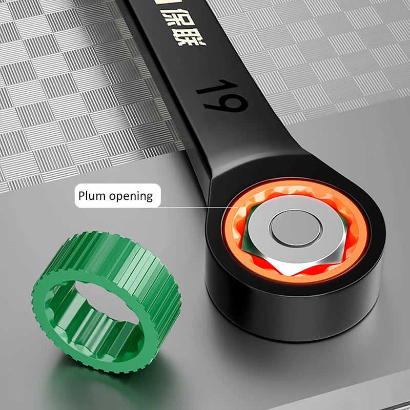 Dual-Purpose Wrench Fast Plum Blossom Ratchet Wrench Industrial Grade 72 Tooth Labor-Saving, Fast and Durable Dual-use Wrench    Home Decor Supply | Online Retail | ShoreShopper.com