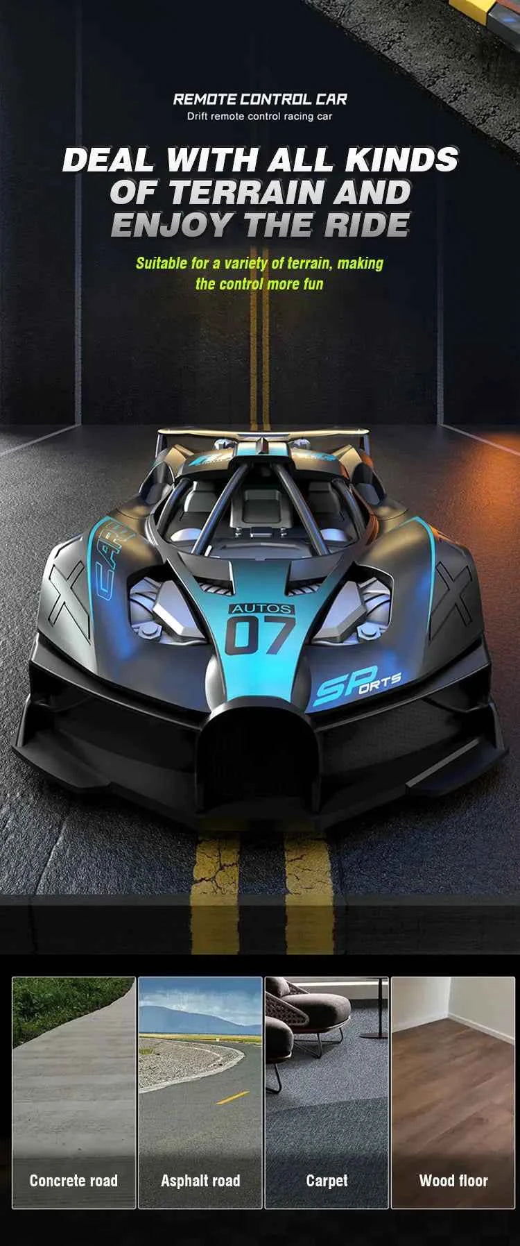 Rc Car 4Ch High-Speed Remote Control Drift Racing Car Electric Sportscar Toy Vehicle Model Toys for Boys Kids Birthday Gift