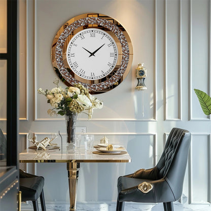 Sparkle & Twinkle Shining Mirrored Luxurious Home Modern Wall Clock 23" or 31"    Home Decor Supply | Online Retail | ShoreShopper.com
